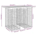 Banc de jardin design de gabion 100x70x72 cm bois massif de pin