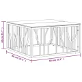 Table basse doré 80x80x40 cm acier inoxydable et verre