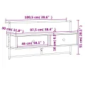 Meuble TV mural chêne marron 100,5x30x51 cm bois d'ingénierie