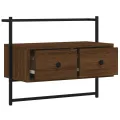 Meuble TV mural chêne marron 60,5x30x51 cm bois d'ingénierie