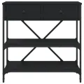 Table console noir 75x34,5x75 cm bois d'ingénierie