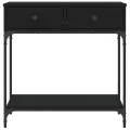 Table console noir 75x34,5x75 cm bois d'ingénierie