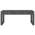 Banc de jardin gris 110x38x45 cm bois massif de pin