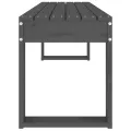 Banc de jardin gris 110x38x45 cm bois massif de pin