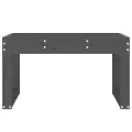 Banc de jardin gris 80x38x45 cm bois massif de pin