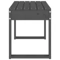 Banc de jardin gris 80x38x45 cm bois massif de pin