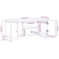 Meuble TV marron et noir 105x33,5x46 cm bois massif manguier