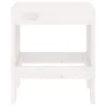 Tabourets de jardin 2 pcs blanc 40x36x45 cm bois massif de pin