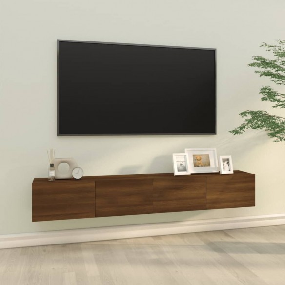 Meubles TV 2 pcs Chêne marron 100x30x30 cm Bois d'ingénierie