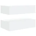 Meubles TV avec éclairage LED 2 pcs blanc 60x35x15,5 cm