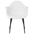 Chaises à manger lot de 6 blanc PP