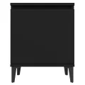 Tables de chevet avec pieds en métal 2 pcs Noir 40x30x50 cm