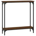 Table console chêne marron 75x22,5x75 cm bois d'ingénierie