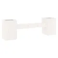 Banc avec jardinières blanc 184,5x39,5x56,5 cm bois massif pin