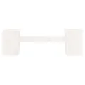 Banc avec jardinières blanc 184,5x39,5x56,5 cm bois massif pin