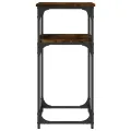 Table console chêne fumé 75x35,5x75 cm bois d'ingénierie