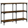 Table console chêne fumé 100x29x75 cm bois d'ingénierie