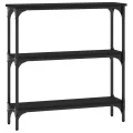 Table console noir 75x22,5x75 cm bois d'ingénierie