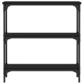 Table console noir 75x22,5x75 cm bois d'ingénierie