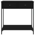 Table console noir 75x34,5x75 cm bois d'ingénierie