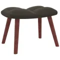 Chaise à bascule avec repose-pied Gris foncé Velours