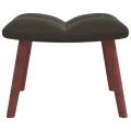 Chaise à bascule avec repose-pied Gris foncé Velours