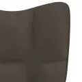 Chaise à bascule avec repose-pied Gris foncé Velours