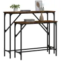 Tables console 2 pcs chêne fumé bois d'ingénierie