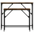 Tables console 2 pcs chêne fumé bois d'ingénierie