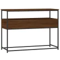 Table console chêne marron 100x40x75 cm bois d'ingénierie