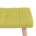 Chaise à bascule avec tabouret Vert Tissu