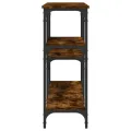 Table console chêne fumé 160x29x75 cm bois d'ingénierie