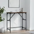 Table console chêne marron 75x32x75 cm bois d'ingénierie