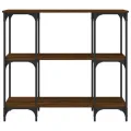 Table console chêne marron 102x35x90 cm bois d'ingénierie