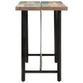 Table de bar 150x70x107 cm bois massif de récupération et fer