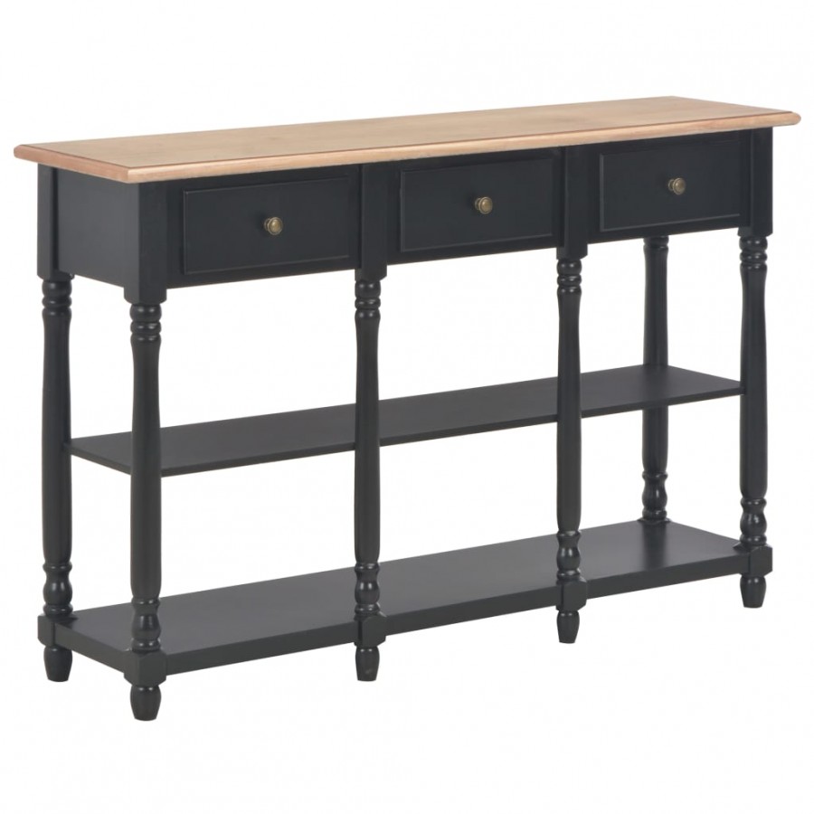 Table console Noir 120x30x76 cm MDF