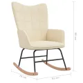 Chaise à bascule Crème Tissu