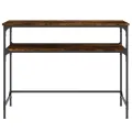 Table console chêne fumé 100x35,5x75 cm bois d'ingénierie