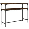 Table console chêne fumé 100x35,5x75 cm bois d'ingénierie