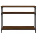 Table console chêne marron 100x29x75 cm bois d'ingénierie