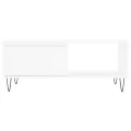 Table basse Blanc 90x50x36,5 cm Bois d'ingénierie