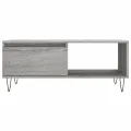 Table basse Sonoma gris 90x50x36,5 cm Bois d'ingénierie