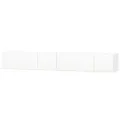 Meuble TV 2 pcs Aggloméré 120 x 40 x 34 cm Blanc brillant