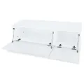 Meuble TV 2 pcs Aggloméré 120 x 40 x 34 cm Blanc brillant