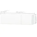 Meuble TV 2 pcs Aggloméré 120 x 40 x 34 cm Blanc brillant