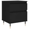 Tables de chevet 2 pcs noir 40x35x50 cm bois d’ingénierie