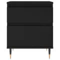 Tables de chevet 2 pcs noir 40x35x50 cm bois d’ingénierie