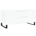 Table basse blanc 102x44,5x50 cm bois d'ingénierie