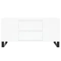 Table basse blanc 102x44,5x50 cm bois d'ingénierie