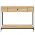 Table console chêne sonoma 100x34,5x75 cm bois d'ingénierie